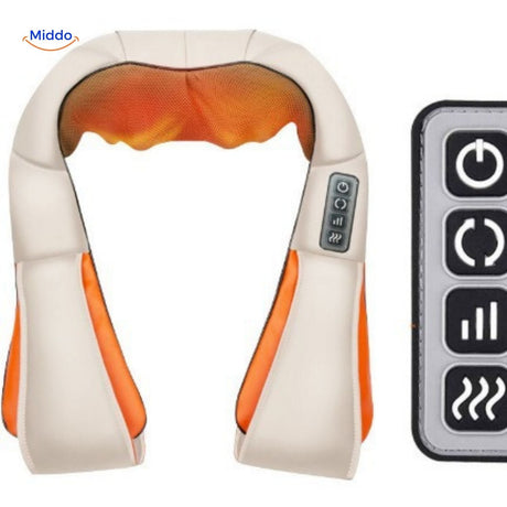 appareil de massage coloris crème avec éclairage orange doux et design raffiné