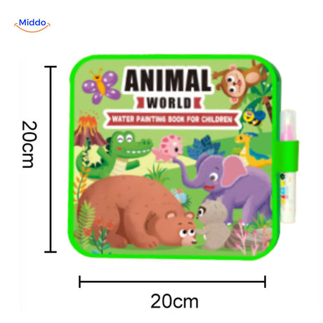 aquadoodle animaux 20 cm avec set de stylos a eau inclus, coloriage reutilisable pour enfants