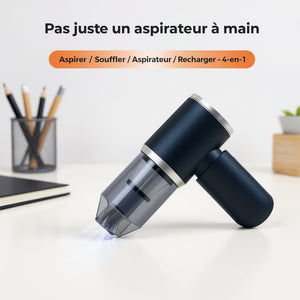 turbovacuum 2.0 pro avec ses accessoires inclus buses et embouts pour nettoyer clavier et ecran
