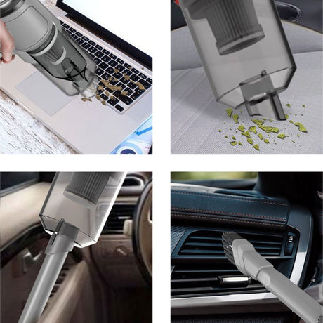 différentes utilisations de l'aspirateur à main à la maison et en voiture