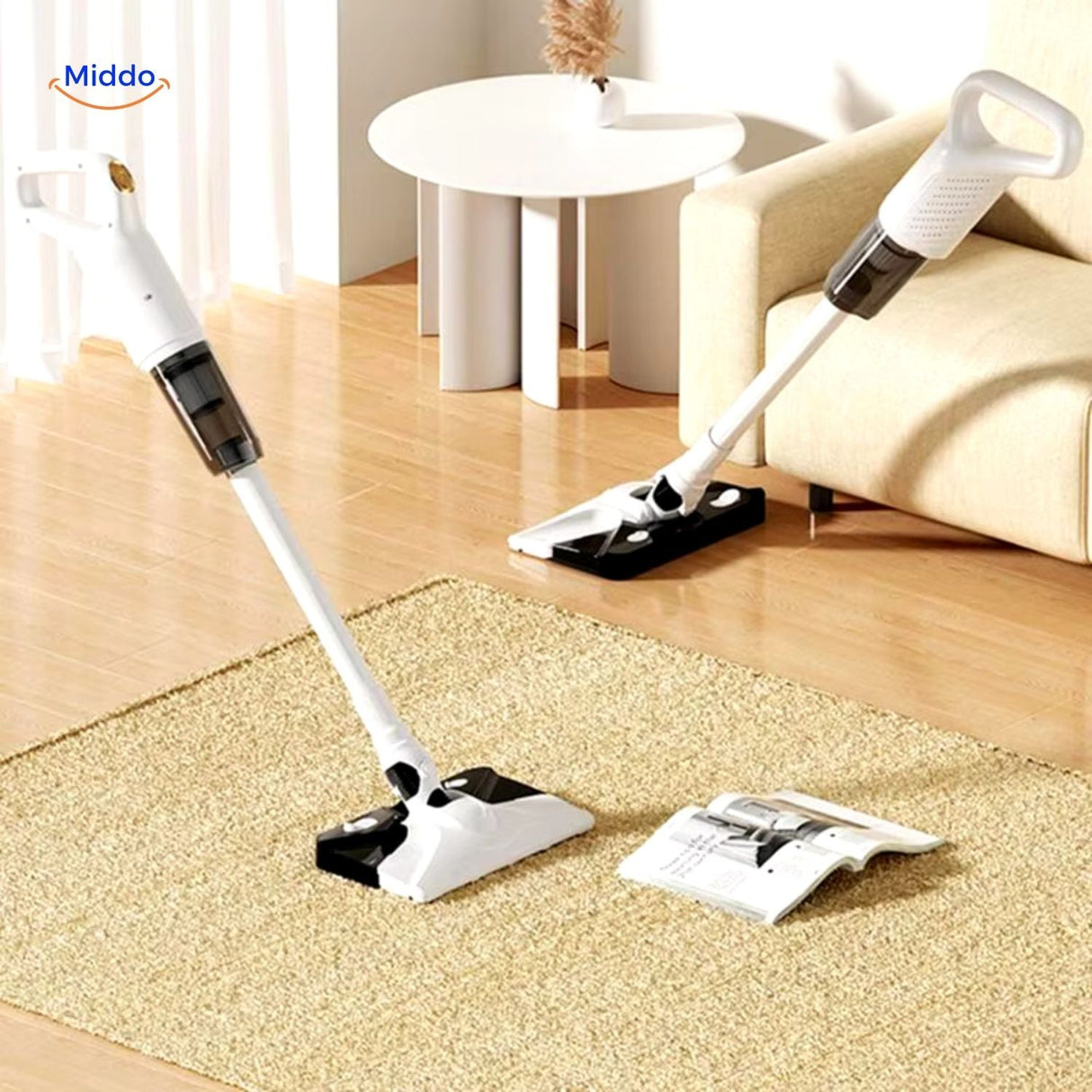 aspirateur sans fil avec lumière UV et fonction stérilisation intégrée