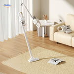 aspirateur sans fil en action avec lumière UV pour un nettoyage hygiénique