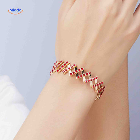 bague large multicolore avec strass colorés, design diamant magique réglable