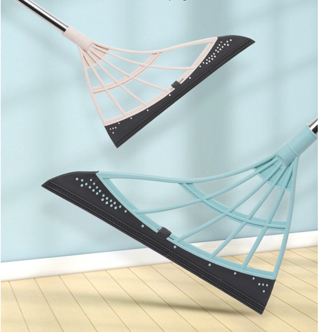 balai silicone magique réglable multifonction, vue complète du produit sur fond blanc