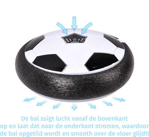 ballon de football flottant utilisé en intérieur, idéal pour jouer sans risque dans la maison