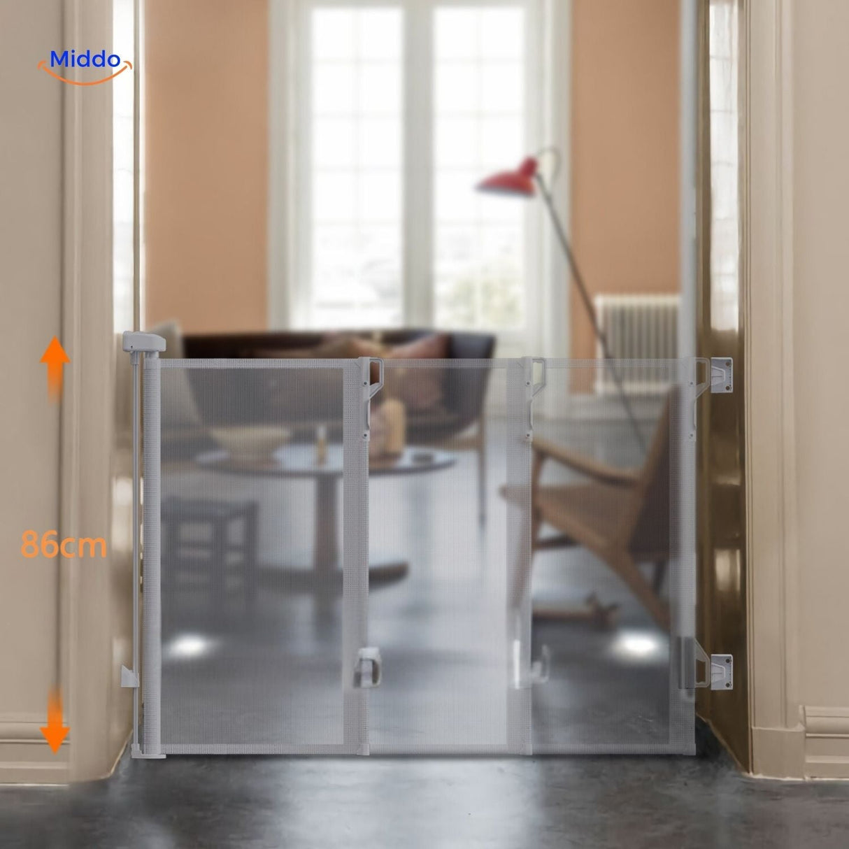barrière pliable pour bébé d'une hauteur de 86 cm, protection optimale contre les chutes