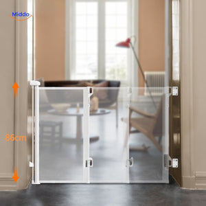 barrière de sécurité pliable en coloris anthracite pour escalier ou couloir