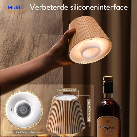 base en silicone souple qui s'adapte sur le col de bouteille pour fixer la lampe