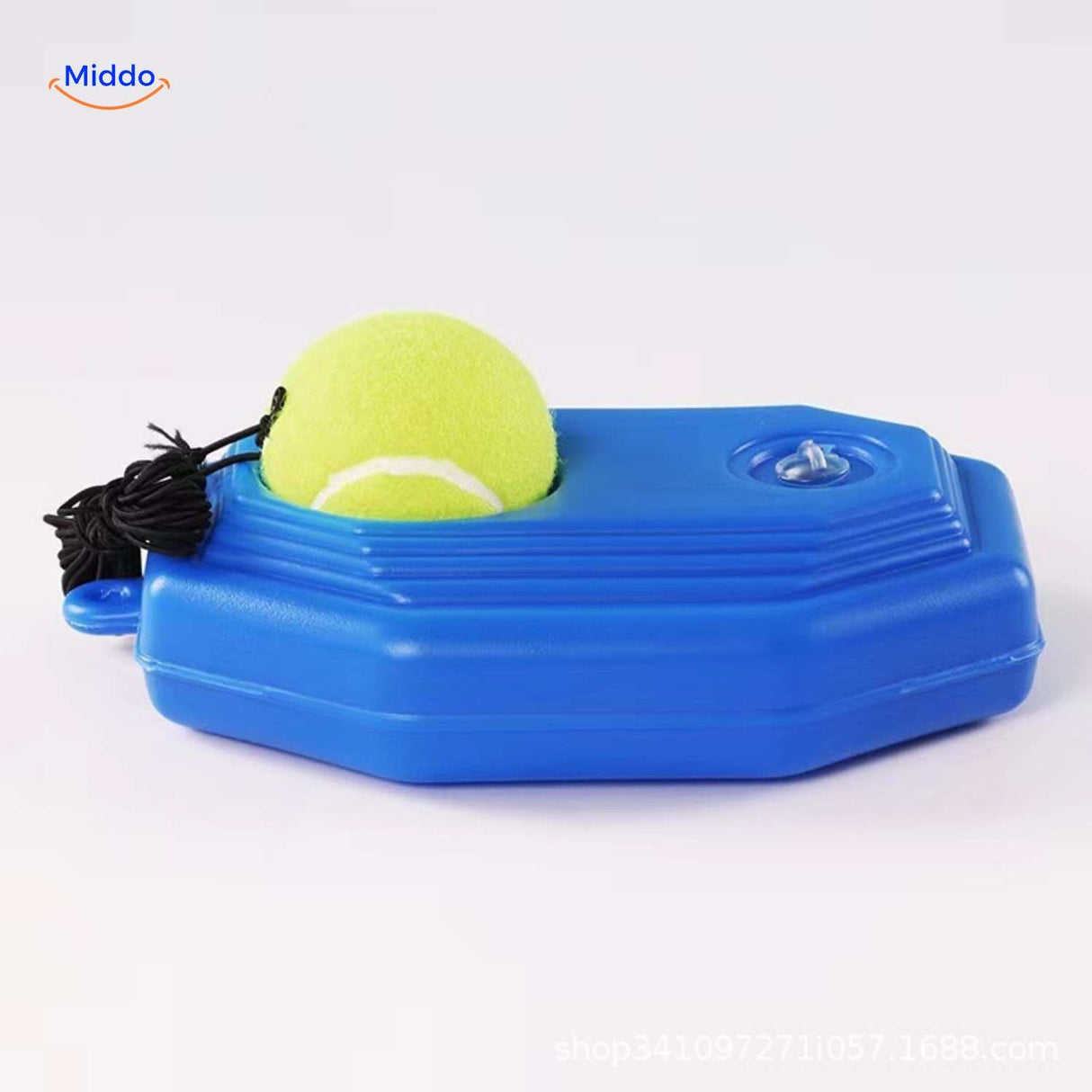 base de trainer tennis compacte avec lestage par eau pour une stabilité optimale sur toute surface
