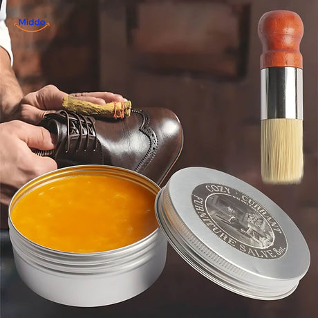 cirage et entretien de chaussures en cuir avec le baume nourrissant pour les raviver
