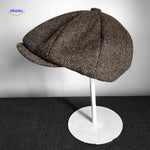 blinderstyle cap bruin visgraat wollen pet www.middo.nl