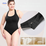 body sculptant racerback noir avec fermetures ajustables, maintien renforcé pour le sport et le quotidien