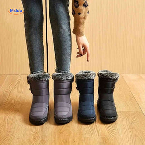 bottes d'hiver disponibles en noir et gris, ensemble de deux coloris