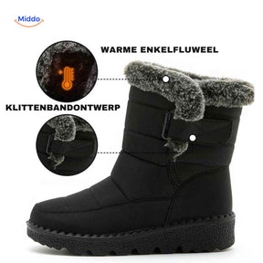 bottes de neige étanches avec fermeture velcro, idéales pour l'hiver