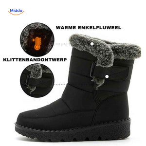 bottes de neige étanches avec fermeture velcro, idéales pour l'hiver