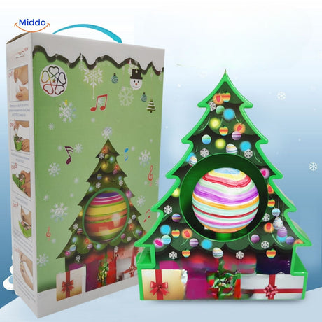 boule de noël artisanale peinte à la main avec le stylo électrique lumineux du kit
