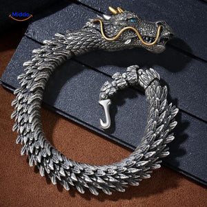 bracelet dragon bone entièrement déplié et présenté à plat, aperçu complet du design