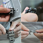 bracelet multi-tool survivepro en action, outil déployé entre les mains