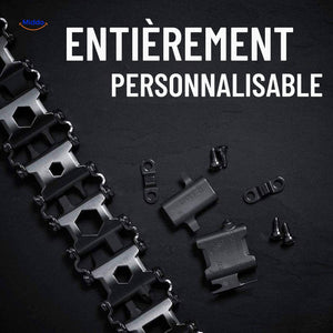 SurvivePro™ Tread Multi-Tool Bracelet | Acier Inoxydable, Compacte & Ultra-Résistante !