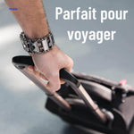 bracelet multi-tool survivepro porté au poignet, idéal pour voyager