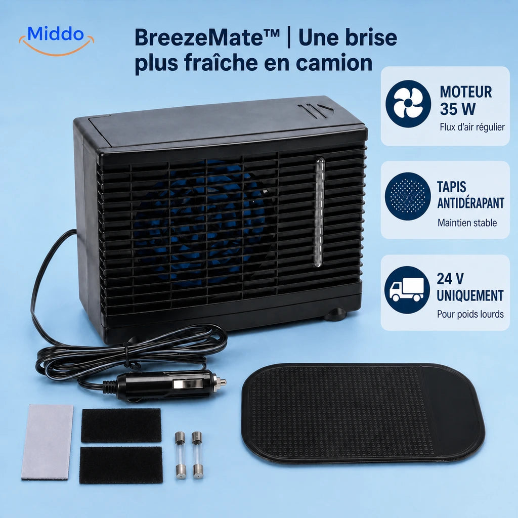 Présentation française du moteur 35 W, du tapis antidérapant et de l’alimentation 24 V