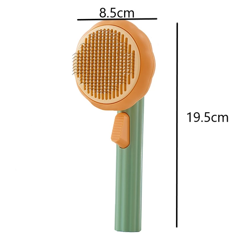 dimensions de la brosse pour chat : 8,5 cm de large et 19,5 cm de long