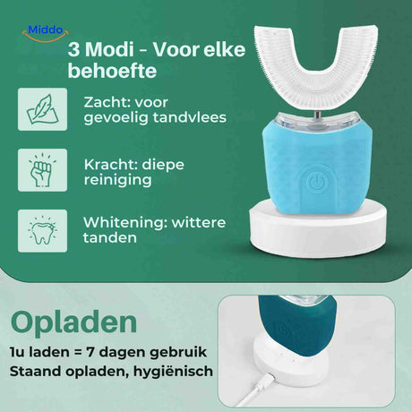 brosse à dents automatique avec 3 modes pour un nettoyage profond et des dents plus blanches