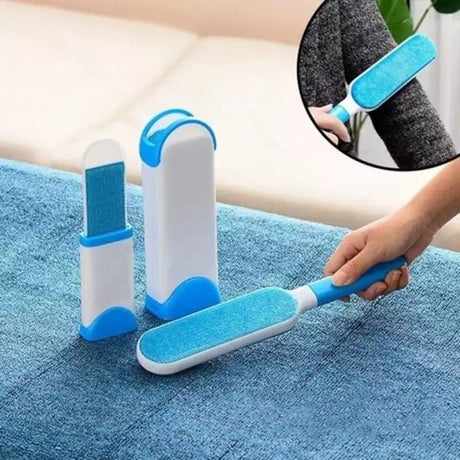 brosse double face réutilisable pour enlever les poils d'animaux sur vêtements et tissus
