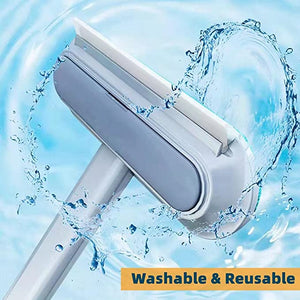 brosse à poils lavable et réutilisable avec gouttes d'eau illustrant sa résistance à l'humidité