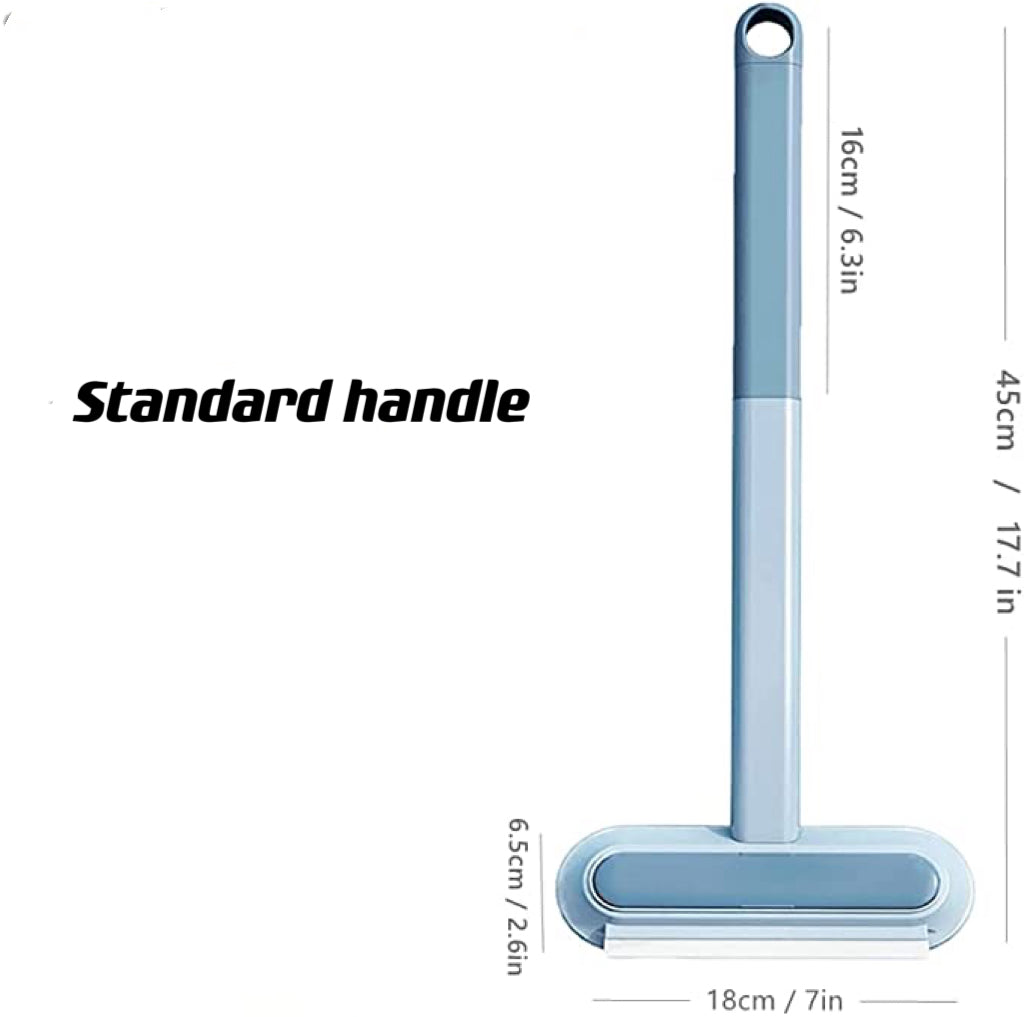 manche standard de la brosse anti-poils avec indication des mesures et dimensions