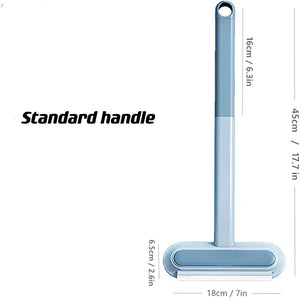 manche standard de la brosse anti-poils avec indication des mesures et dimensions