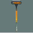 brosse anti-poils orange avec long manche et bande en caoutchouc pour toutes surfaces