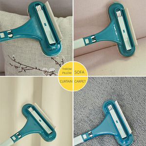 brosse anti-poils utilisée sur coussins, rideaux, tapis et canapés pour un nettoyage complet