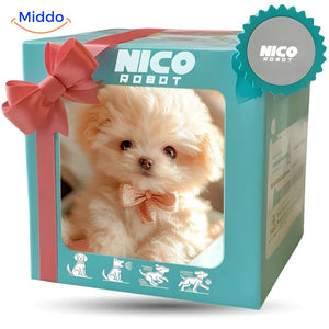 BunnyBuddy Chiot avec nœud – Blanc