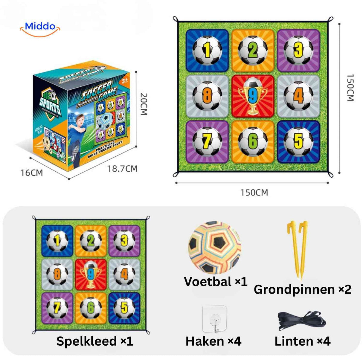 but de football avec accessoires et ballon, set complet pour enfants