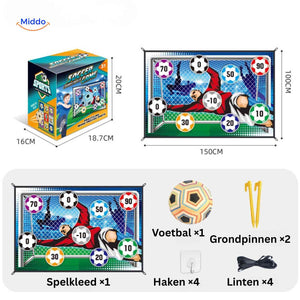 but de football avec zones de points et ballon souple pour enfants