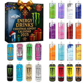 calendrier de l'avent energy drinks : aperçu complet du contenu avec les 24 boissons