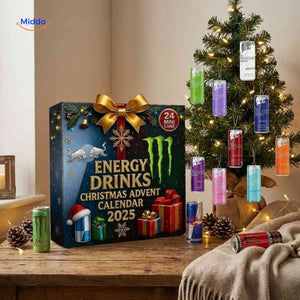 calendrier de l'avent energy drinks, idée cadeau de Noël pour les amateurs de boissons