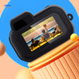 camera hd compacte avec écran affichant un aperçu de la vidéo en direct
