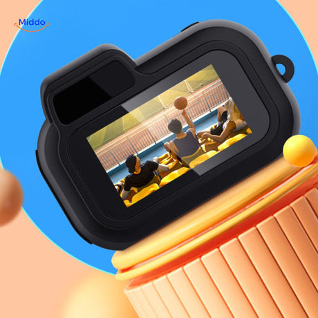 camera hd compacte avec écran affichant un aperçu de la vidéo en direct