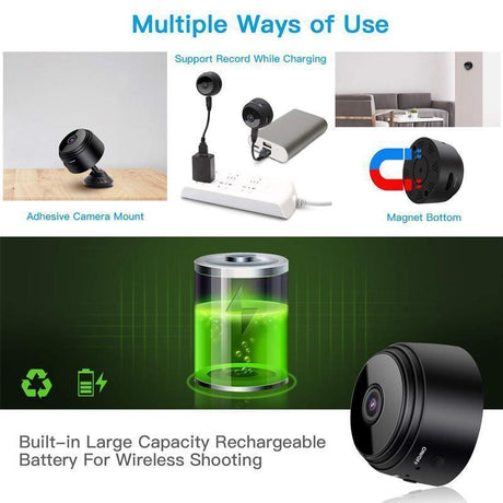 camera mini wifi avec vision nocturne infrarouge pour surveiller votre interieur la nuit