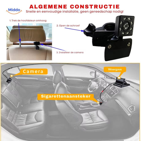 installation rapide de la caméra de siège bébé avec instructions illustrées étape par étape