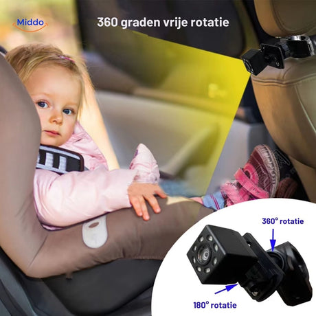 caméra de siège bébé avec rotation à 360 degrés pour surveiller votre enfant sous tous les angles