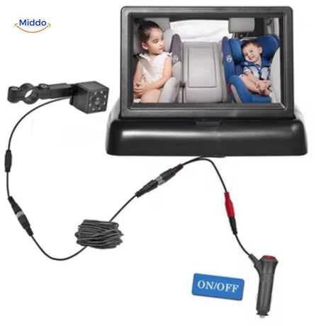 caméra de surveillance bébé et moniteur avec commandes simples et intuitives pour une utilisation en voiture