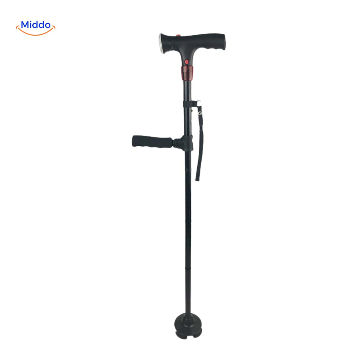 canne de marche pliable avec lumière LED intégrée en aluminium léger