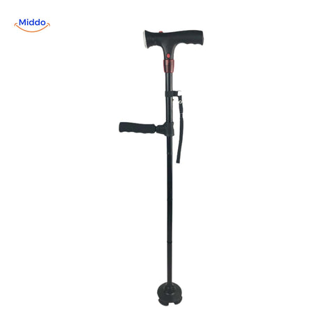 canne de marche pliable avec lumière LED intégrée en aluminium léger