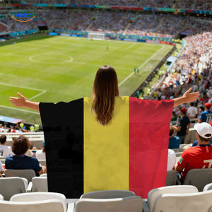 cape drapeau Belgique à séchage rapide pour supporters au stade