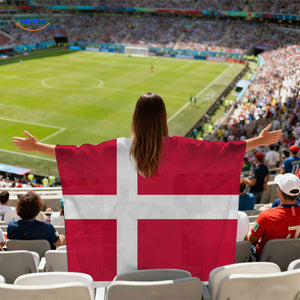 cape drapeau Danemark à séchage rapide pour supporter au stade