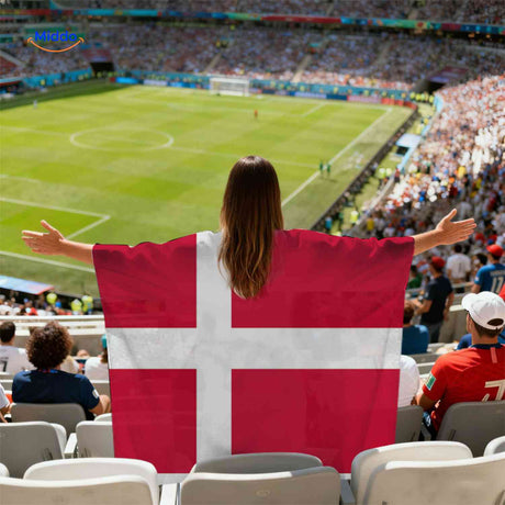 cape drapeau Danemark à séchage rapide pour supporter au stade