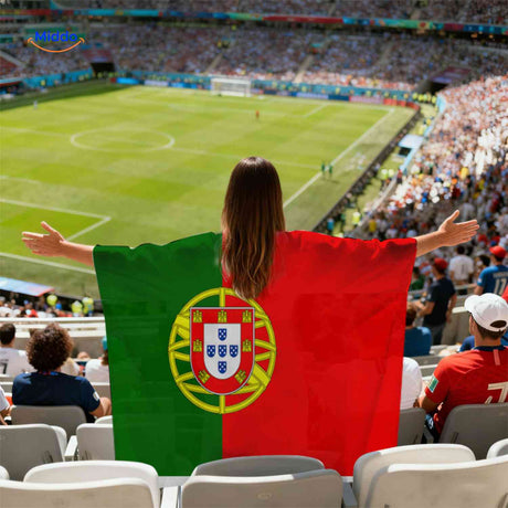 cape drapeau Portugal à séchage rapide pour supporter au stade de football
